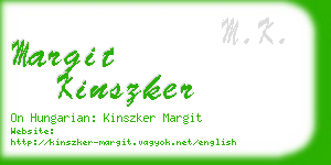 margit kinszker business card